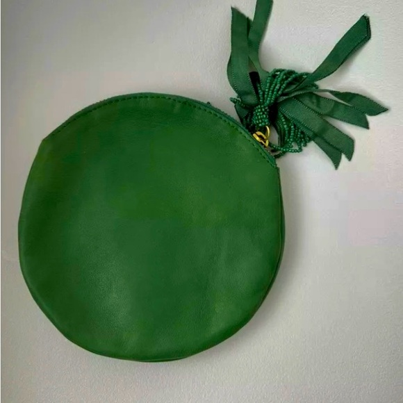 Anna Harlow Russo Anthropologie Beaded Embroidered Pouch Letter S - Picture 2 of 4